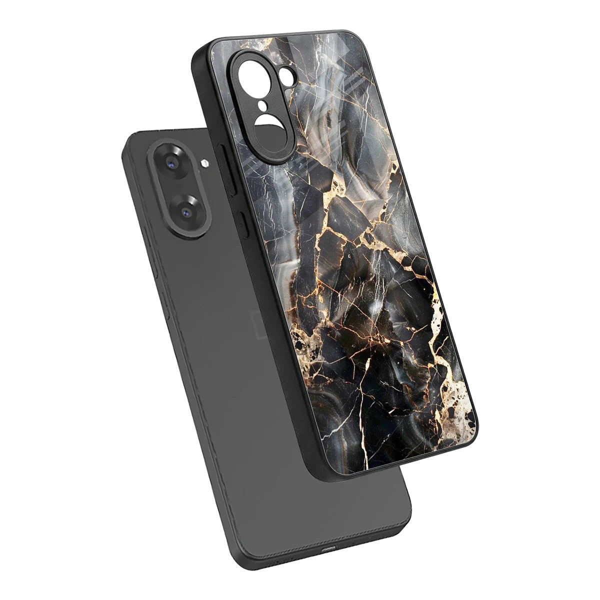 Midnight Veins sleek oneplus nord ce5 5g cover with tempered glass back and TPU edges