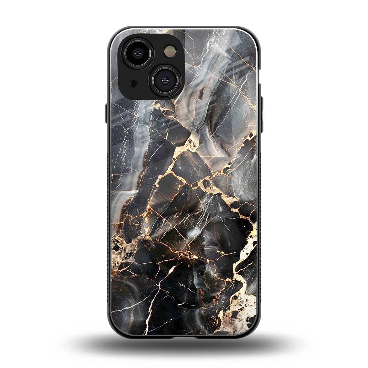 Midnight Veins back phone cover | glass case for iphone 13 mini