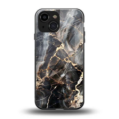 Midnight Veins back phone cover | glass case for iphone 13 mini