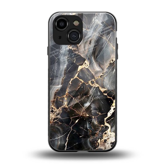 Midnight Veins back phone cover | glass case for iphone 13 mini