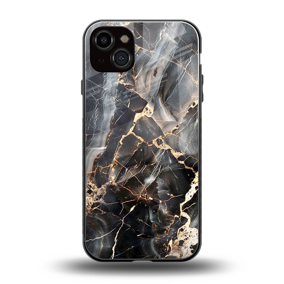 Midnight Veins back phone cover | glass case for iphone 15 plus