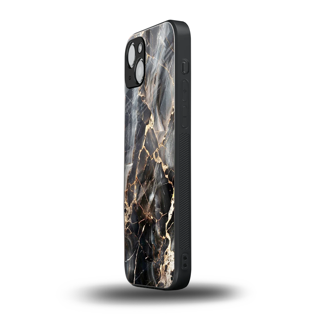 Midnight Veins iphone 15 plus mobile cover | shockproof glass phone case