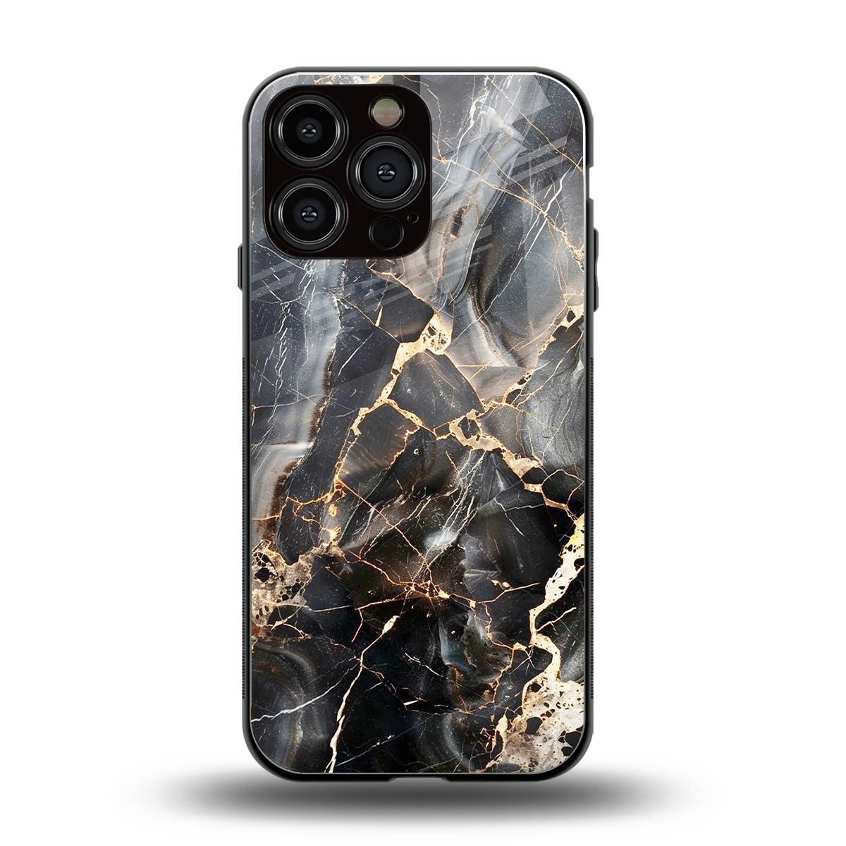 Midnight Veins back phone cover | glass case for iphone 15 pro max