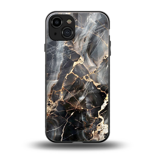 Midnight Veins back phone cover | glass case for iphone 15