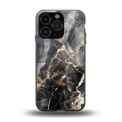 Midnight Veins back phone cover | glass case for iphone 16 pro