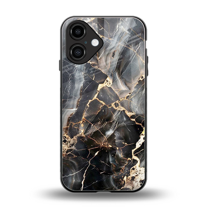 Midnight Veins back phone cover | glass case for iphone 16
