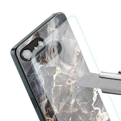 Midnight Veins stylish phone case for iphone 16e | glossy glass and slim fit