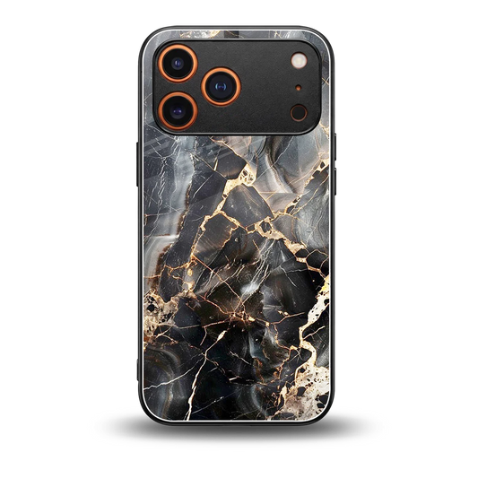 Midnight Veins back phone cover | glass case for iphone 17 pro max