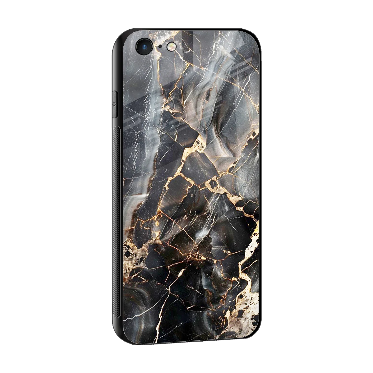 Midnight Veins sleek iphone 6s plus cover with tempered glass back and TPU edges