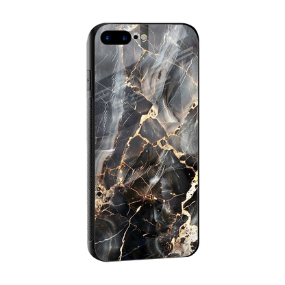 Midnight Veins sleek iphone 8 plus cover with tempered glass back and TPU edges