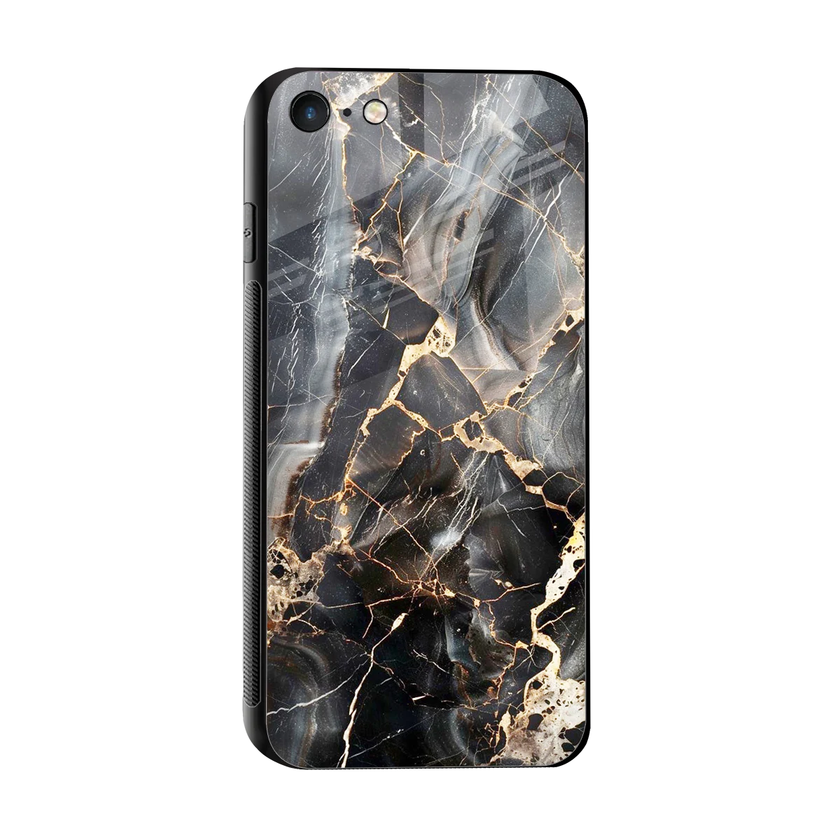 Midnight Veins sleek iphone 7 cover with tempered glass back and TPU edges