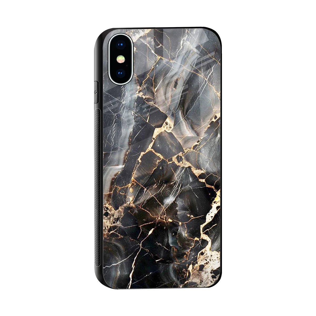 Midnight Veins sleek iphone x cover with tempered glass back and TPU edges