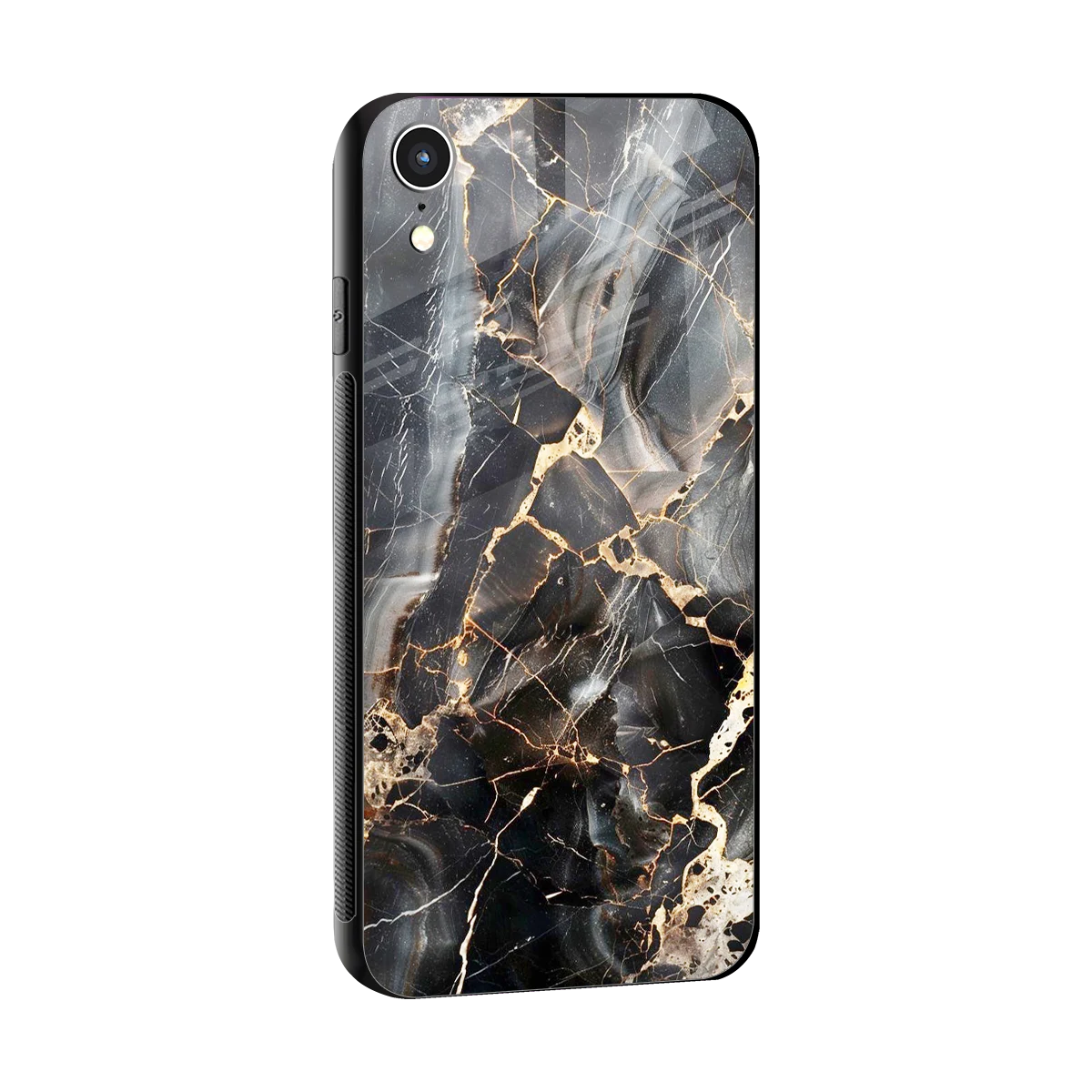 Midnight Veins sleek iphone xr cover with tempered glass back and TPU edges