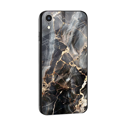 Midnight Veins sleek iphone xr cover with tempered glass back and TPU edges
