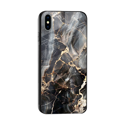 Midnight Veins sleek iphone xs max cover with tempered glass back and TPU edges