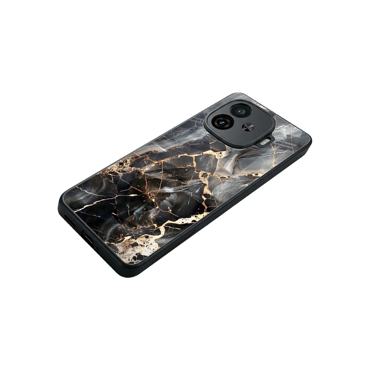 Midnight Veins stylish phone case for iqoo neo 10r 5g | glossy glass and slim fit