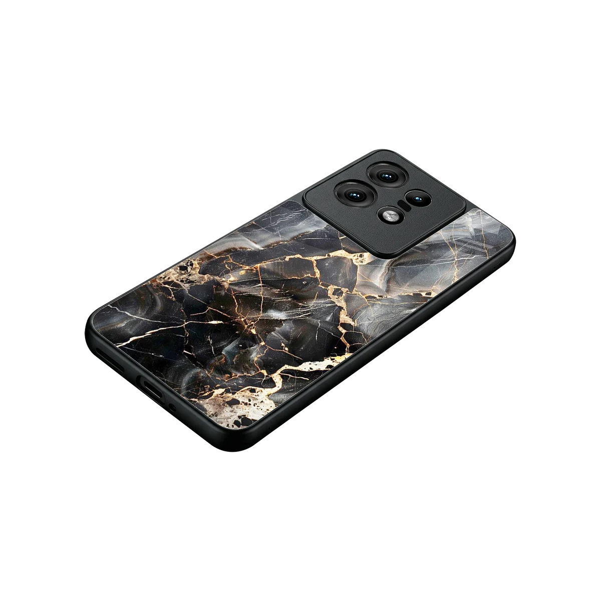 Midnight Veins stylish phone case for motorola edge 50 pro | glossy glass and slim fit