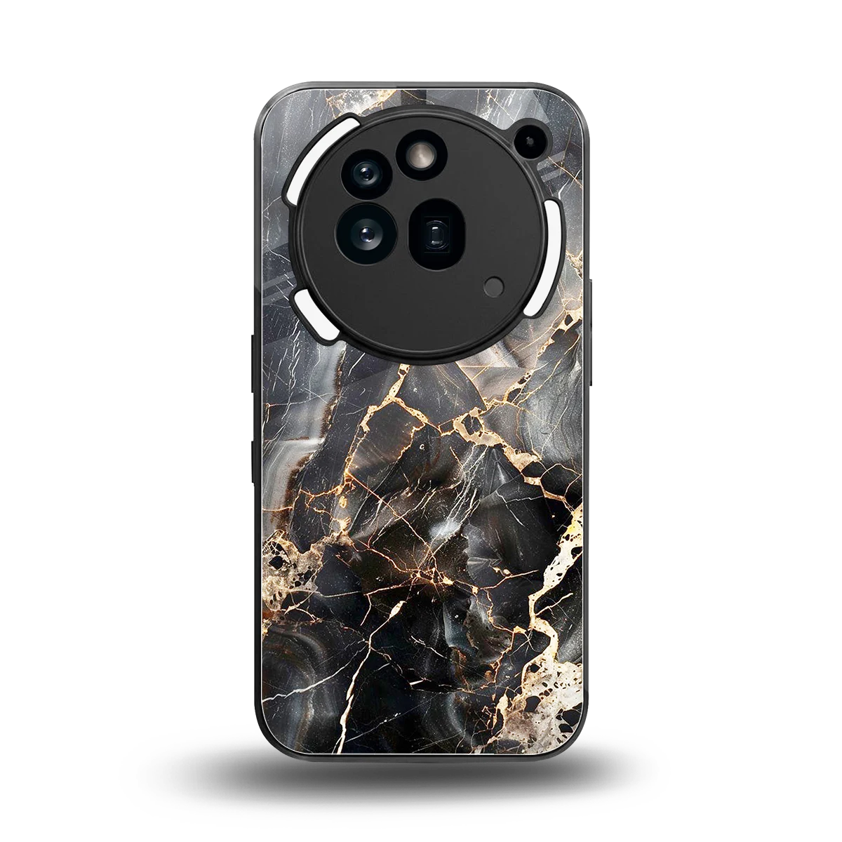 Midnight Veins back phone cover | glass case for nothing phone 3a pro
