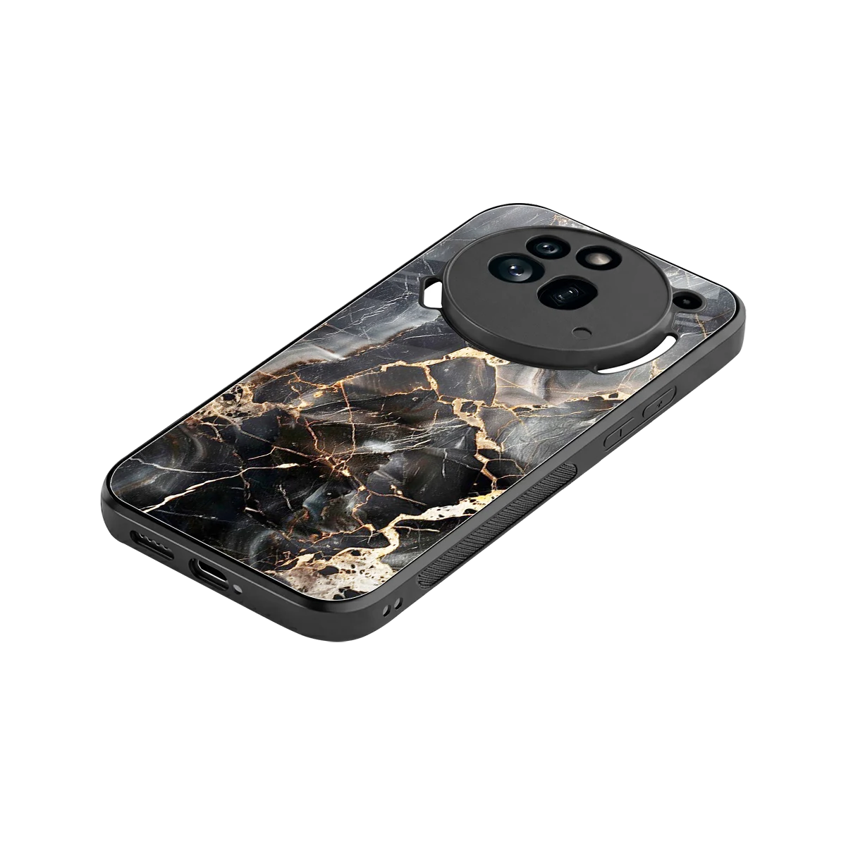 Midnight Veins stylish phone case for nothing phone 3a pro | glossy glass and slim fit