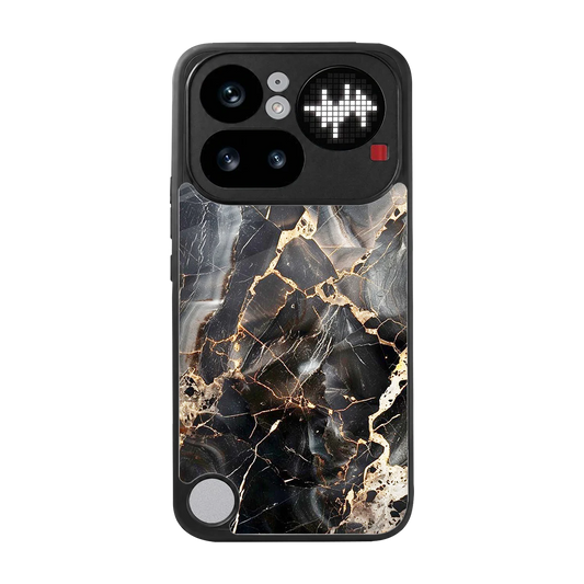 Midnight Veins back phone cover | glass case for nothing phone 4a pro