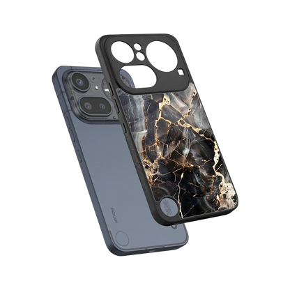 Midnight Veins sleek nothing phone 4a pro cover with tempered glass back and TPU edges
