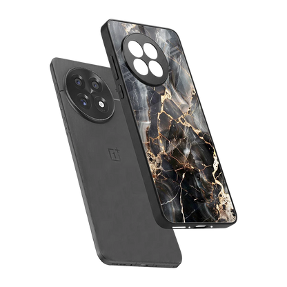 Midnight Veins sleek oneplus 13r cover with tempered glass back and TPU edges