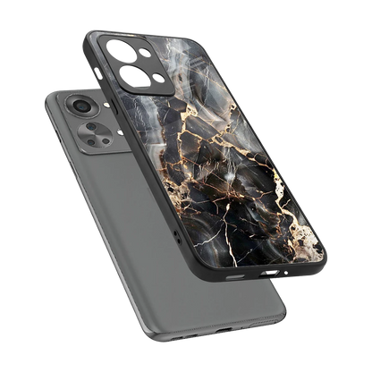 Midnight Veins sleek oneplus nord 2t cover with tempered glass back and TPU edges