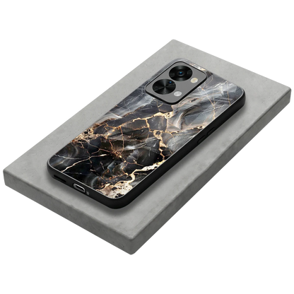 Midnight Veins stylish phone case for oneplus nord 2t | glossy glass and slim fit