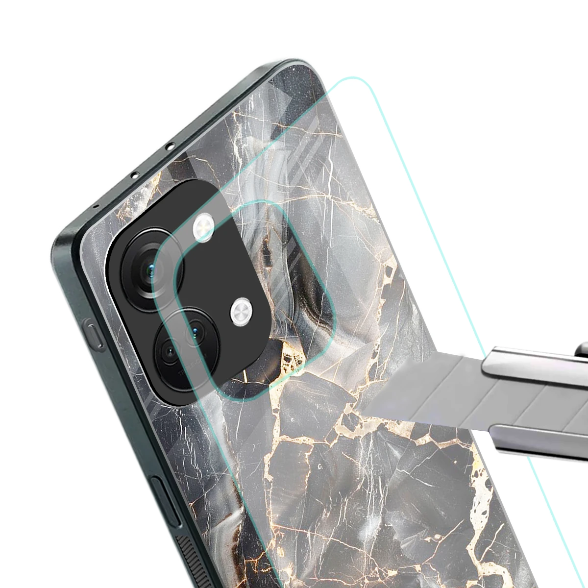 Midnight Veins stylish phone case for oneplus nord 3 | glossy glass and slim fit