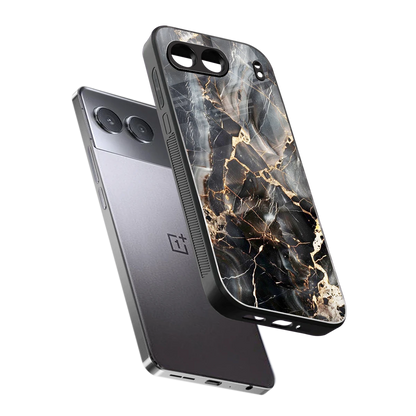 Midnight Veins sleek oneplus nord 4 cover with tempered glass back and TPU edges