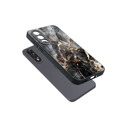 Midnight Veins sleek oneplus nord 5 cover with tempered glass back and TPU edges