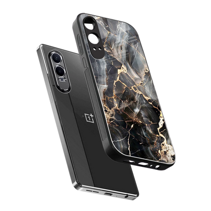 Midnight Veins sleek oneplus nord ce 4 lite cover with tempered glass back and TPU edges