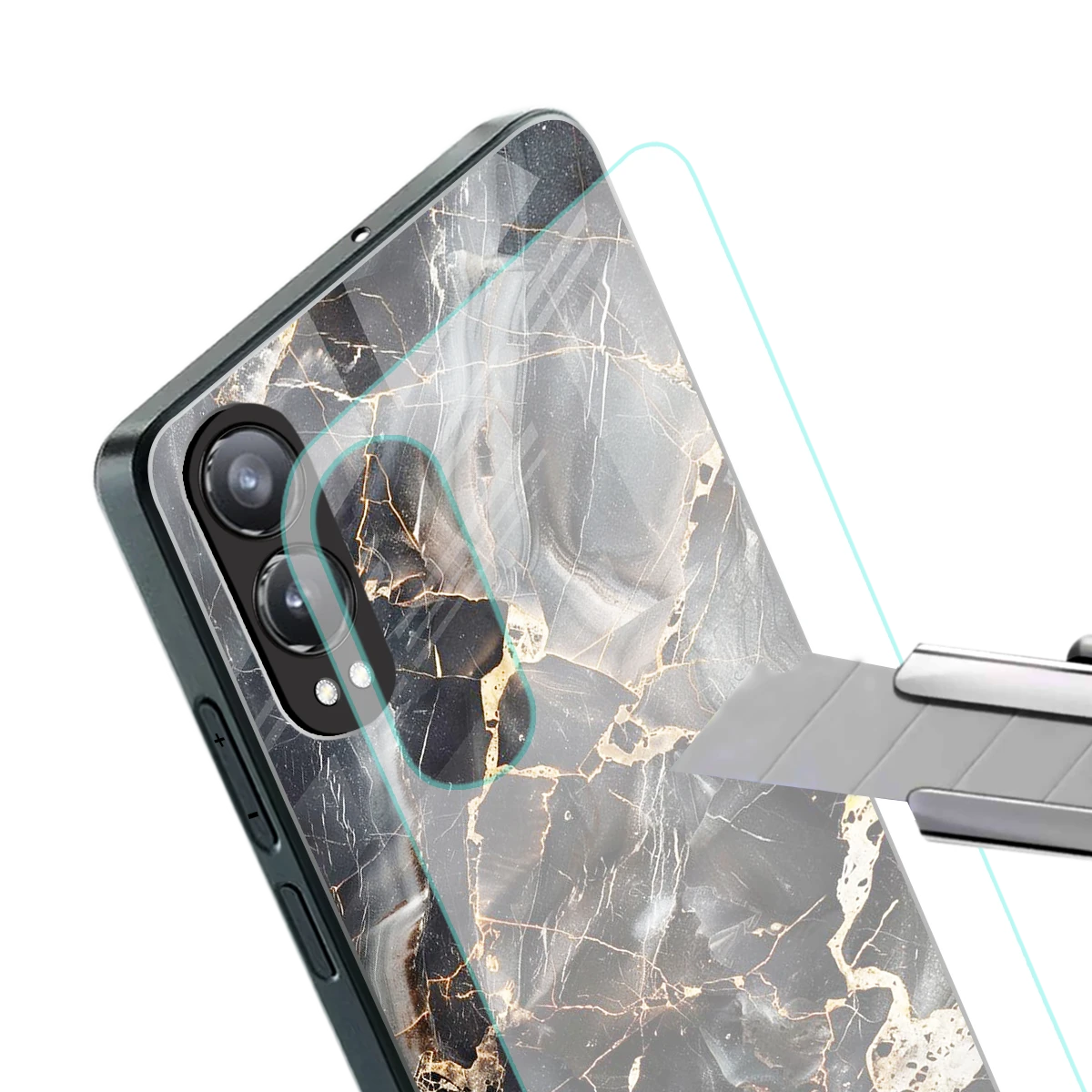 Midnight Veins stylish phone case for oneplus nord ce 4 lite | glossy glass and slim fit