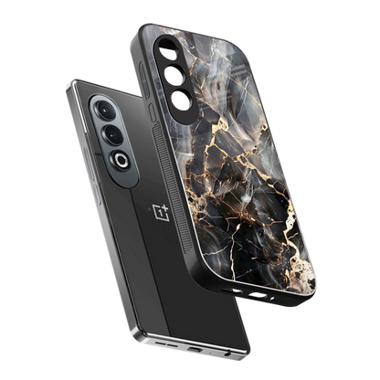 Midnight Veins sleek oneplus nord ce 4 cover with tempered glass back and TPU edges