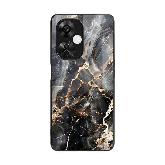 Midnight Veins back phone cover | glass case for oneplus nord ce 3 lite