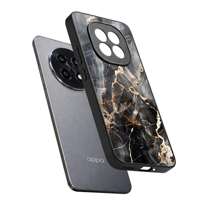 Midnight Veins sleek oppo f29 pro 5g cover with tempered glass back and TPU edges