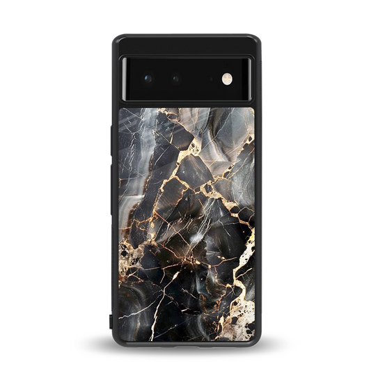 Midnight Veins back phone cover | glass case for google pixel 6a