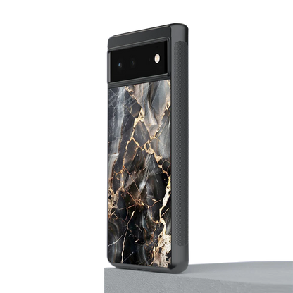 Midnight Veins stylish phone case for google pixel 6 | glossy glass and slim fit