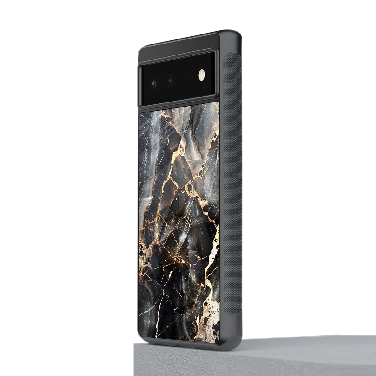 Midnight Veins stylish phone case for google pixel 6a | glossy glass and slim fit