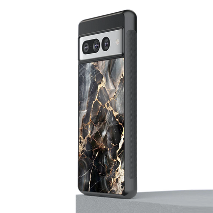 Midnight Veins stylish phone case for google pixel 7 pro | glossy glass and slim fit