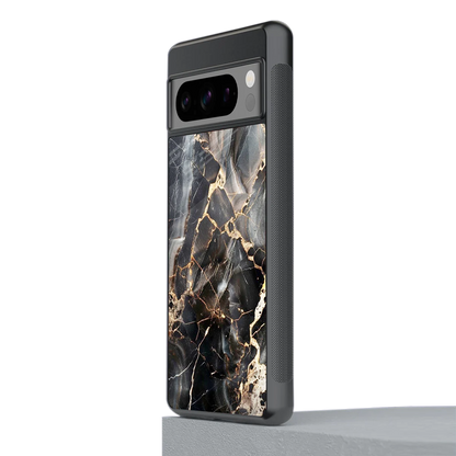 Midnight Veins stylish phone case for google pixel 8 pro | glossy glass and slim fit