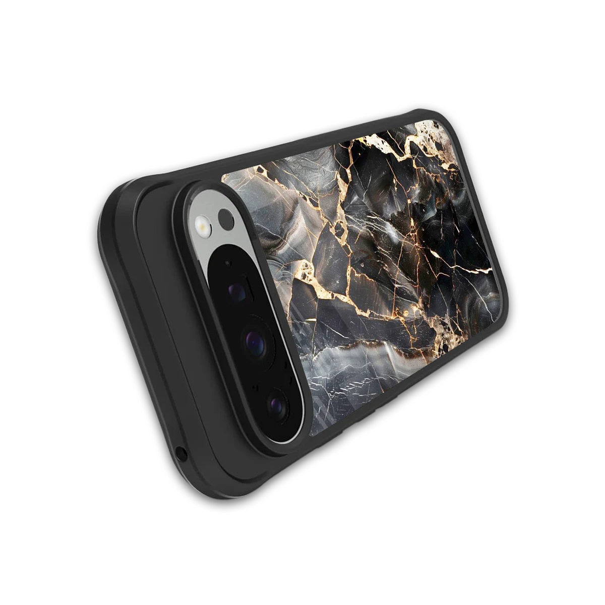Midnight Veins stylish phone case for google pixel 9 pro xl | glossy glass and slim fit