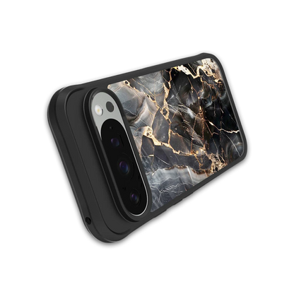 Midnight Veins stylish phone case for google pixel 9 pro xl | glossy glass and slim fit