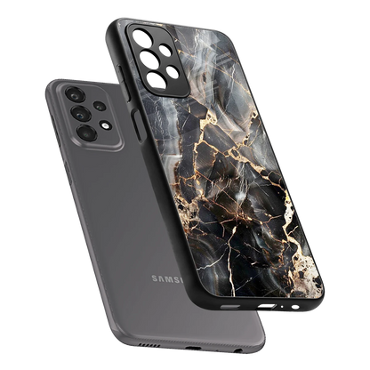 Midnight Veins sleek samsung galaxy a23 cover with tempered glass back and TPU edges