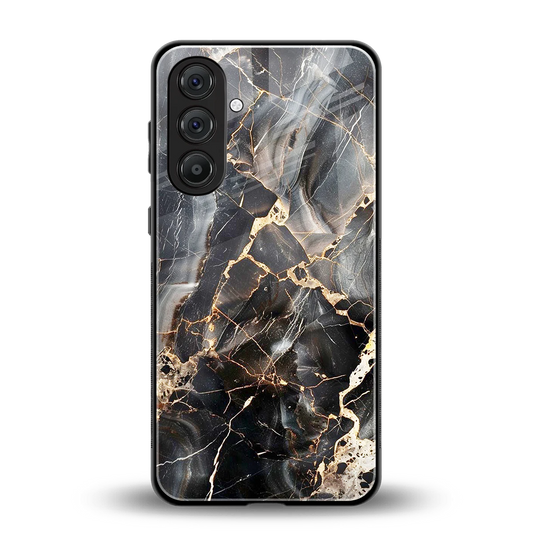 Midnight Veins back phone cover | glass case for samsung galaxy m36 5g