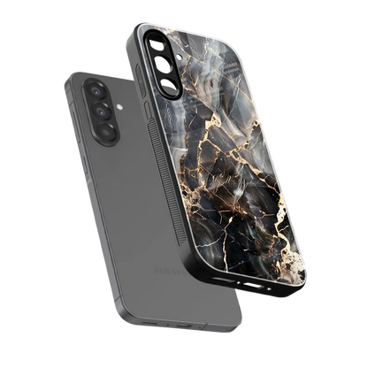 Midnight Veins sleek samsung galaxy a37 5g cover with tempered glass back and TPU edges