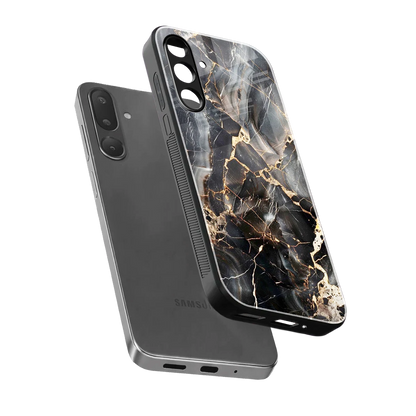 Midnight Veins sleek samsung galaxy m36 5g cover with tempered glass back and TPU edges