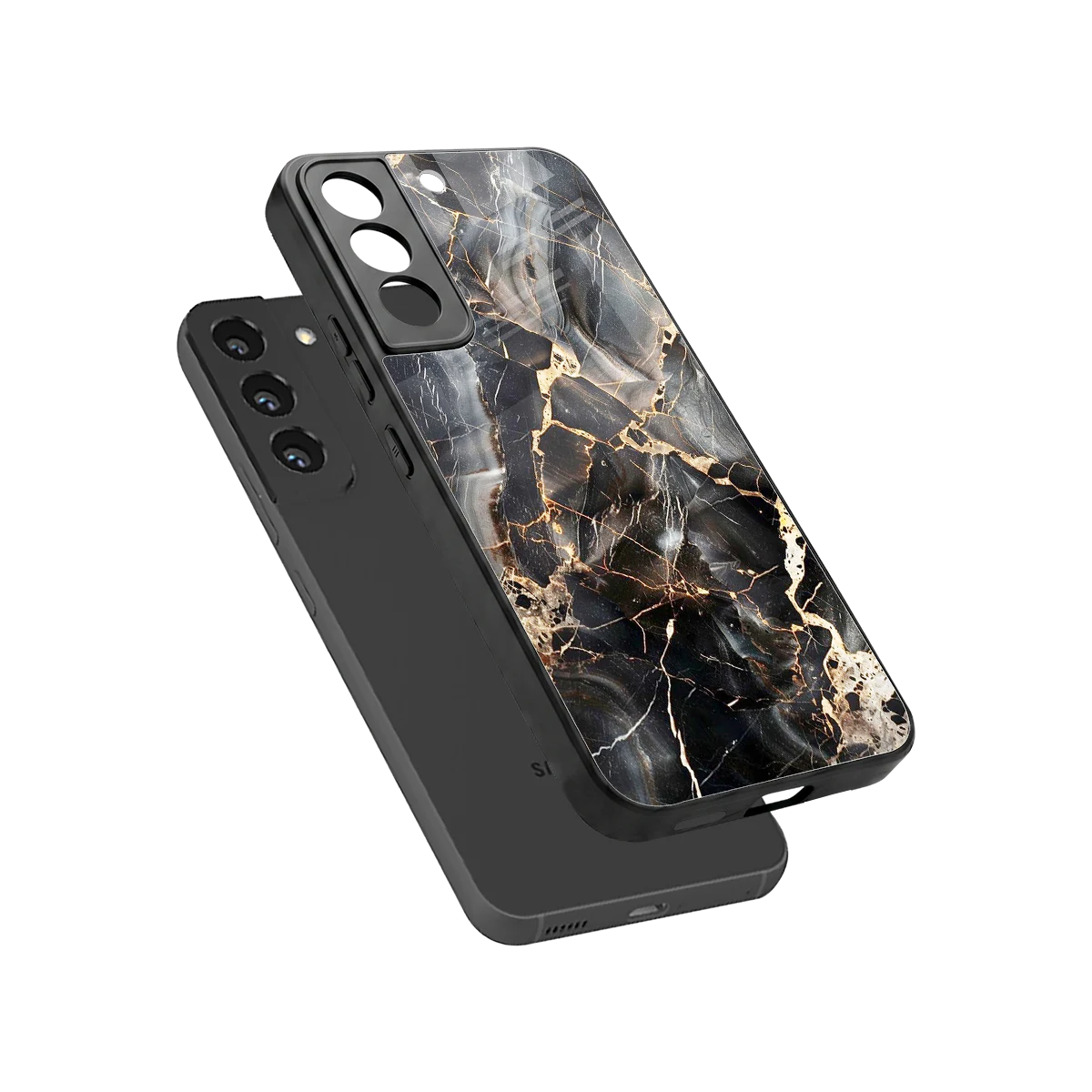 Midnight Veins sleek samsung galaxy s22 cover with tempered glass back and TPU edges