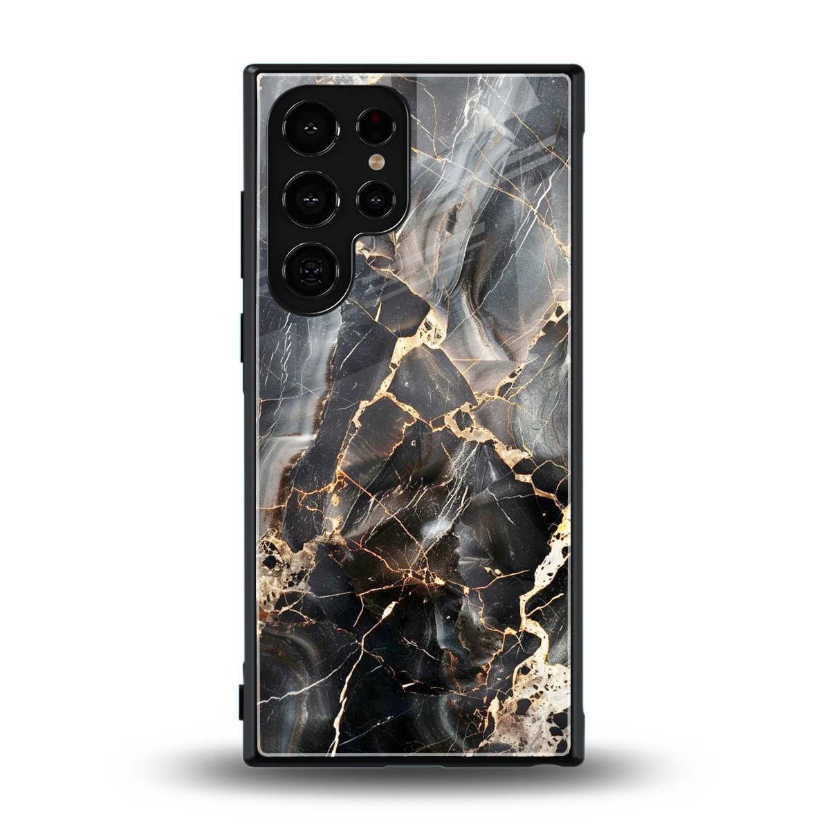 Midnight Veins back phone cover | glass case for samsung galaxy s24 ultra
