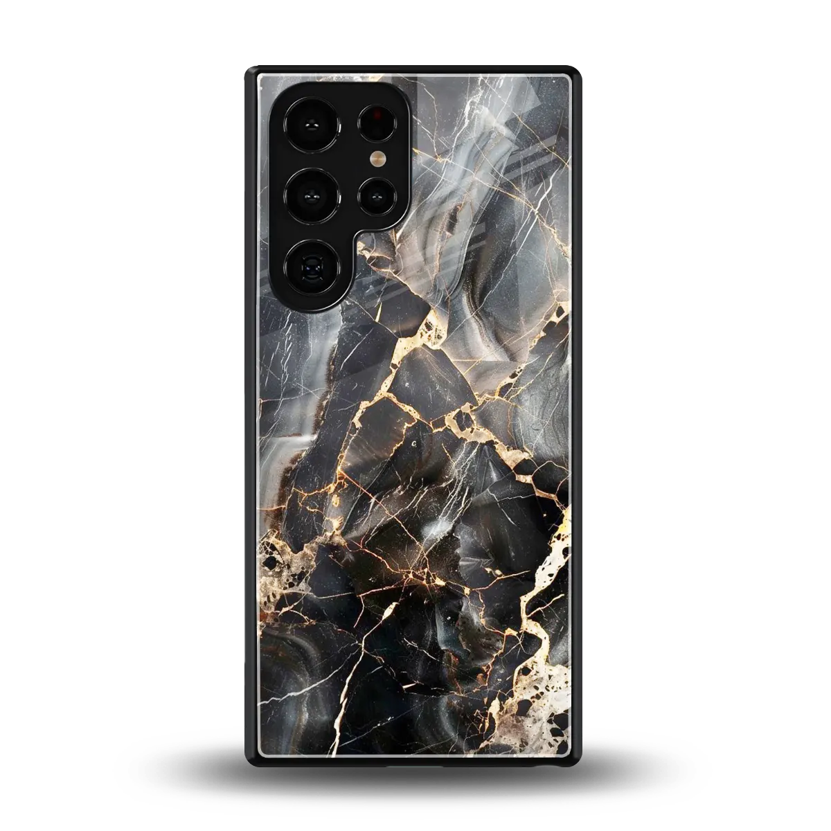 Midnight Veins back phone cover | glass case for samsung galaxy s25 ultra